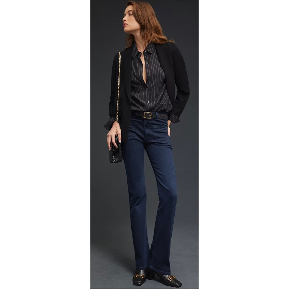 NWT Anthropologie Pilco Mid-Rise Slim Puddle Bootcut Jean